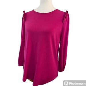 Adrianna Papell Fuchsia Pink Blouse
